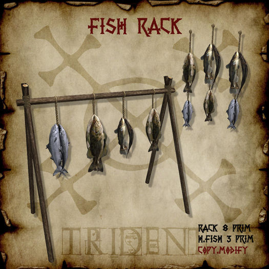 Second Life Marketplace Fish Rack